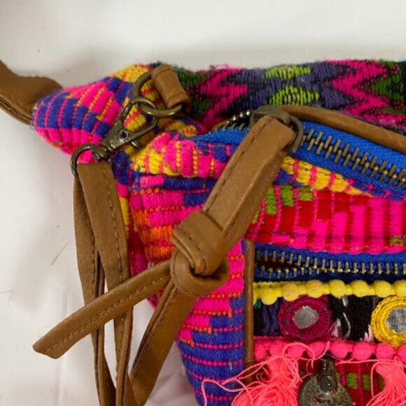 ALDO Handmade Women's Boho Woven Waist Bag Fanny Pack Medium - Picture 5 of 10